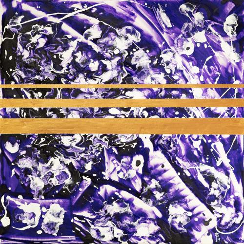Abstraction with gold and purple